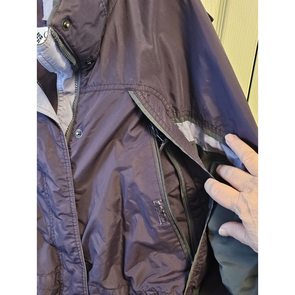 COLUMBIA FIRE RIDGE LIGHT SHELL LINED JACKET , Purple Grey SIZE M Pockets! - Picture 6 of 9